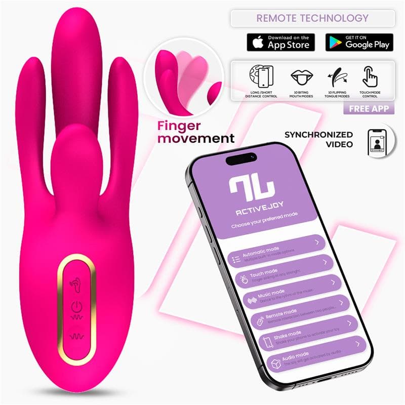 Derek Vibrador con Movimiento Finger 3 Motores y APP