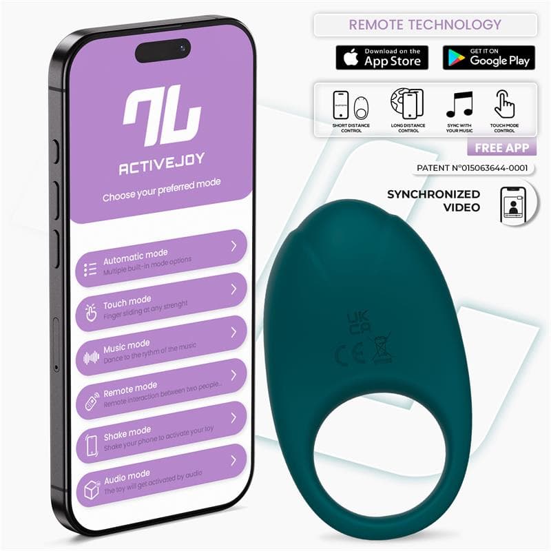 Ringo Anillo Vibrador con APP Unibody Verde